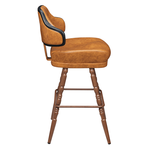 Gioco Premium Casino Bucket Bar Stool with Vintage Frame