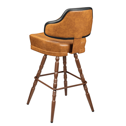 Gioco Premium Casino Bucket Bar Stool with Vintage Frame