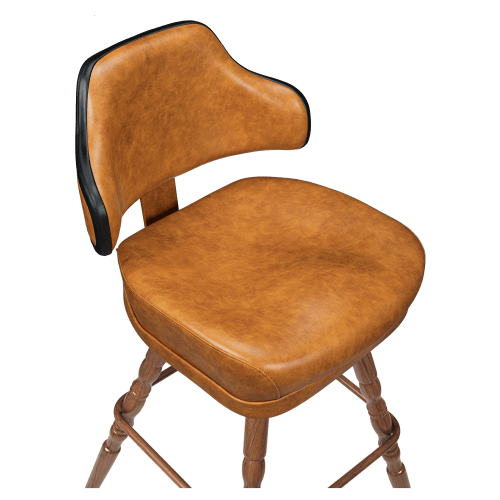 Gioco Premium Casino Bucket Bar Stool with Vintage Frame
