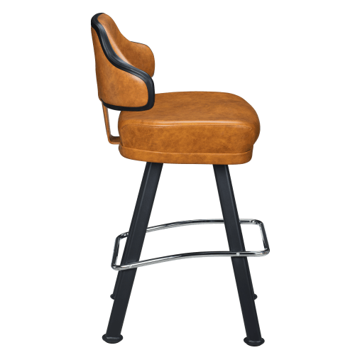 Gioco Premium Casino Bucket Bar Stool with Arched-Oval Frame