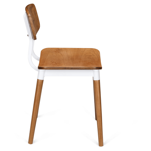 Slate White Metal Restaurant Chair