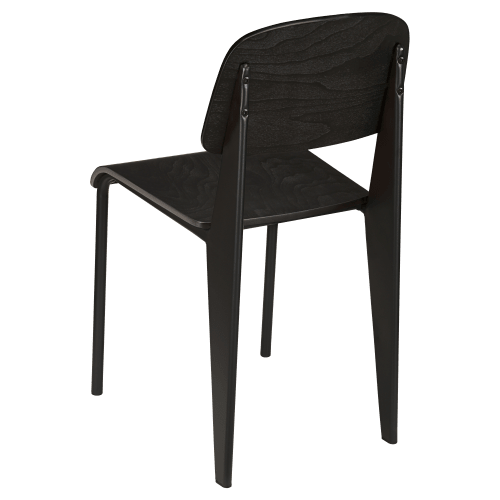 Nico Metal Chair with Wood Back