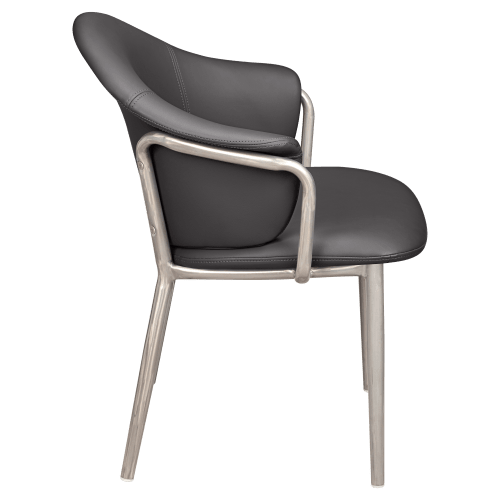 Kova Metal Armchair in Clear Coat