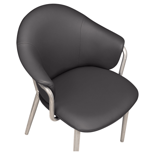 Kova Metal Armchair in Clear Coat