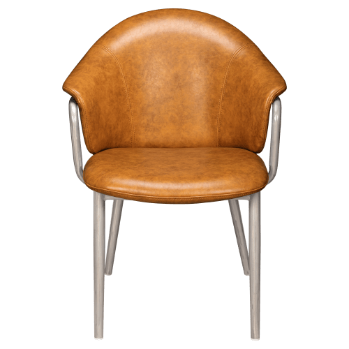 Kova Metal Armchair in Clear Coat