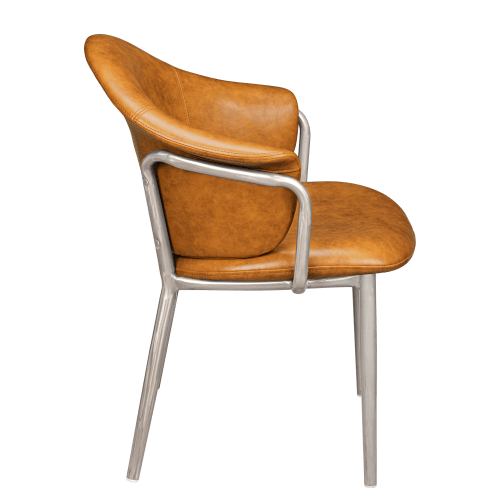 Kova Metal Armchair in Clear Coat