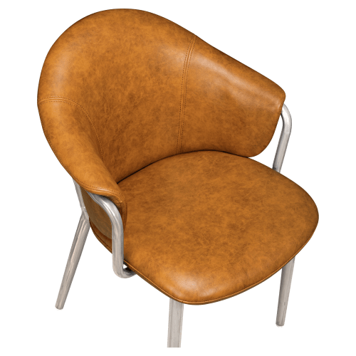 Kova Metal Armchair in Clear Coat