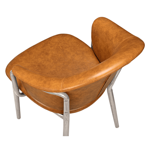 Kova Metal Armchair in Clear Coat