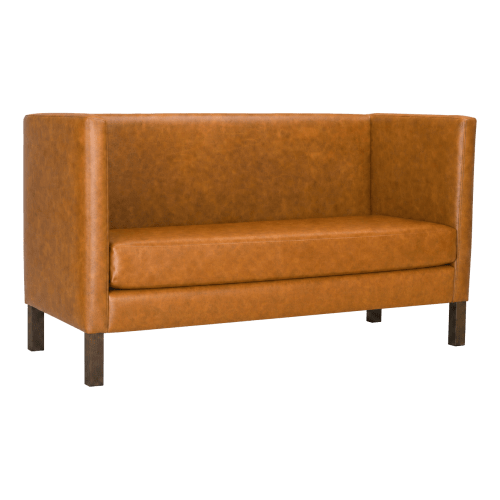 Cerqona Plain Back Privacy Booth with Wood Legs