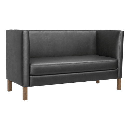 Cerqona Plain Back Privacy Booth with Wood Legs