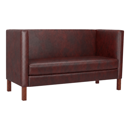 Cerqona Plain Back Privacy Booth with Wood Legs