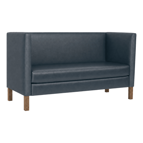Cerqona Plain Back Privacy Booth with Wood Legs