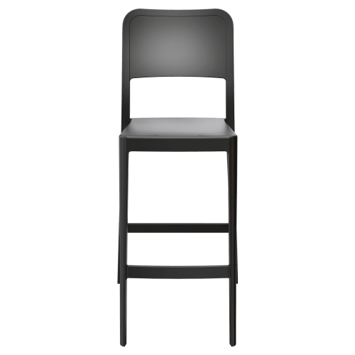 Parker Solid Back Outdoor Resin Bar Stool