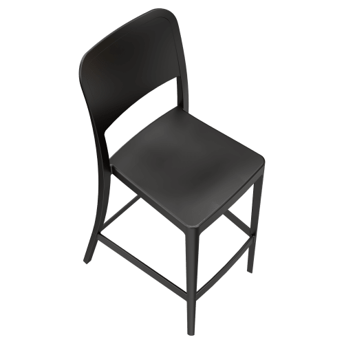 Parker Solid Back Outdoor Resin Bar Stool