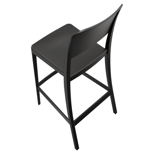 Parker Solid Back Outdoor Resin Bar Stool