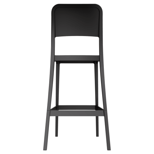 Parker Solid Back Outdoor Resin Bar Stool