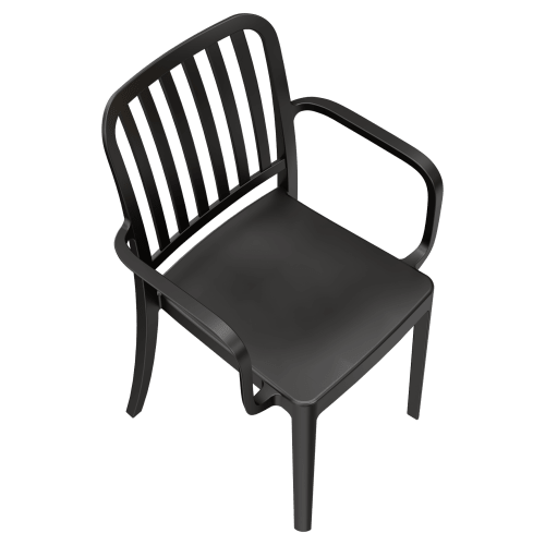 Miles Slat Back Outdoor Resin Armchair