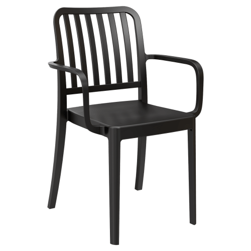 Miles Slat Back Outdoor Resin Armchair