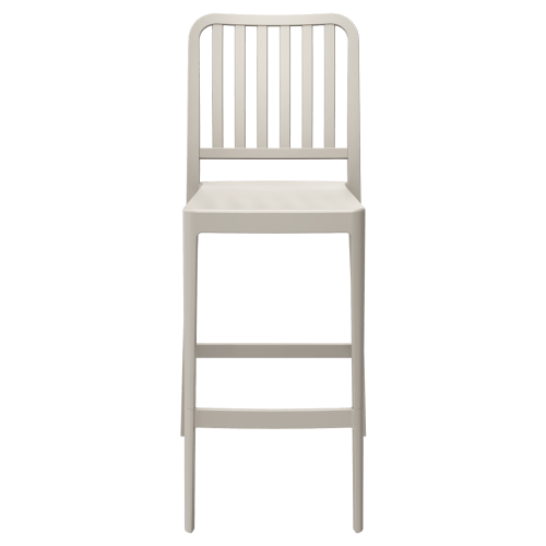 Miles Slat Back Outdoor Resin Bar Stool