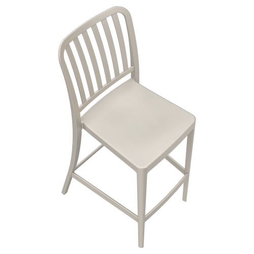 Miles Slat Back Outdoor Resin Bar Stool