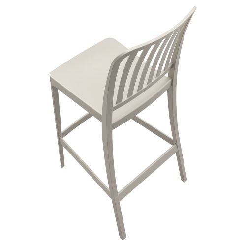 Miles Slat Back Outdoor Resin Bar Stool