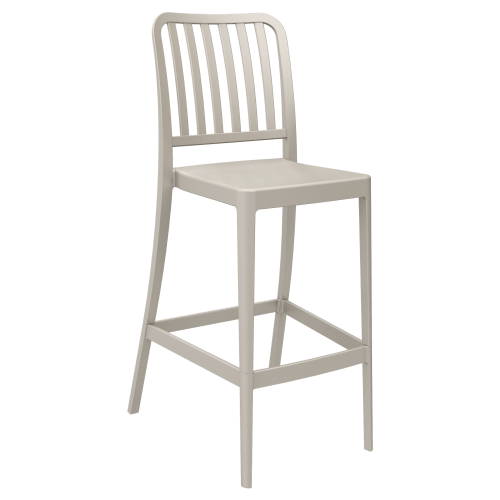 Miles Slat Back Outdoor Resin Bar Stool