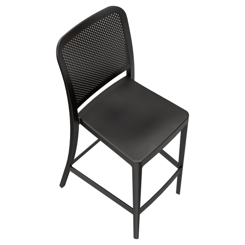 Rowan Perforated Outdoor Resin Bar Stool