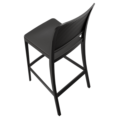 Rowan Perforated Outdoor Resin Bar Stool