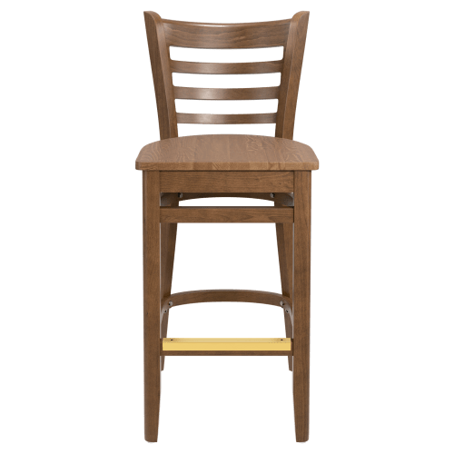 Premium US Made Ladder Back Wood Restaurant Bar Stool