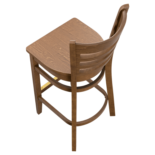 Premium US Made Ladder Back Wood Restaurant Bar Stool