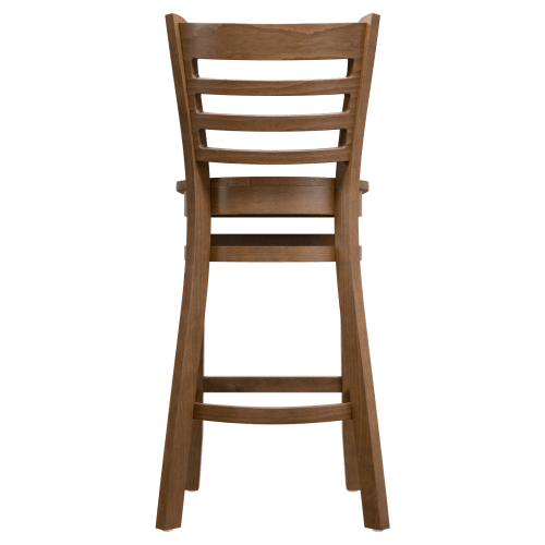 Premium US Made Ladder Back Wood Restaurant Bar Stool