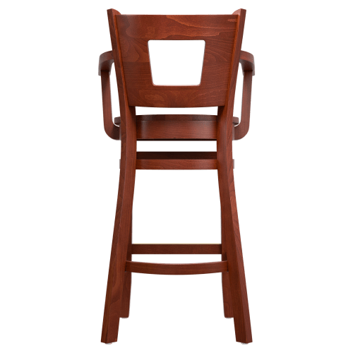 Premium US Made Duna Wood Bar Stool With Arms
