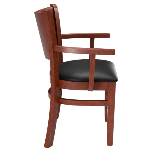 Tiffany Wood Restaurant Chair With Arms