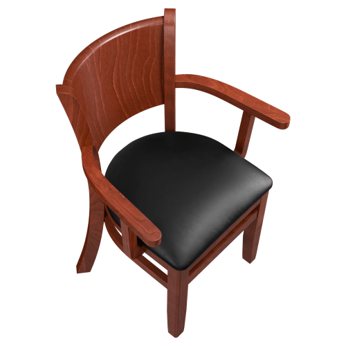 Tiffany Wood Restaurant Chair With Arms