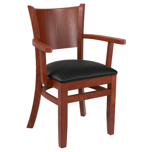 Tiffany Wood Restaurant Chair With Arms