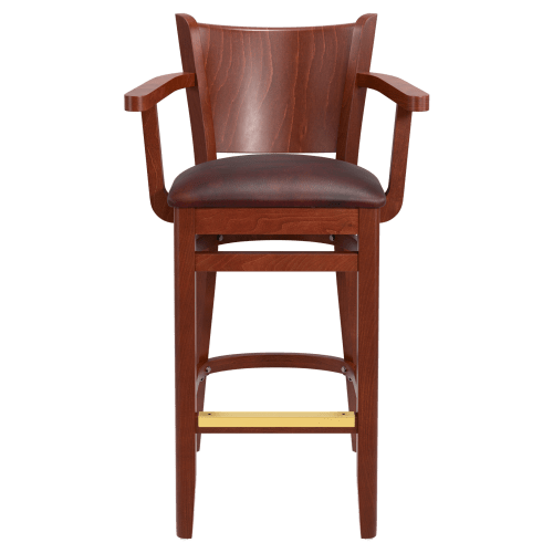 Tiffany Wood Arm Bar Stool