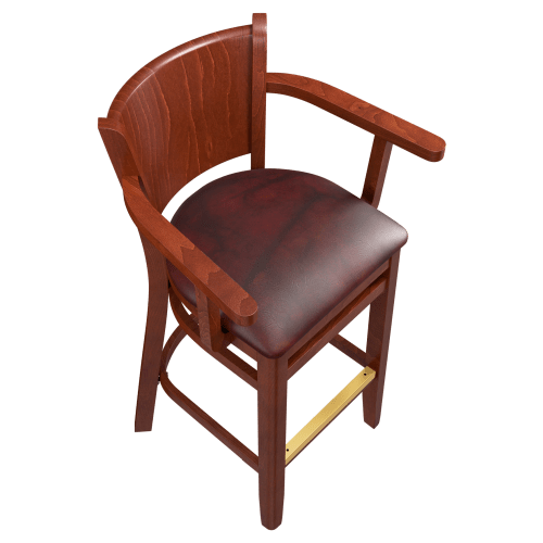 Tiffany Wood Arm Bar Stool