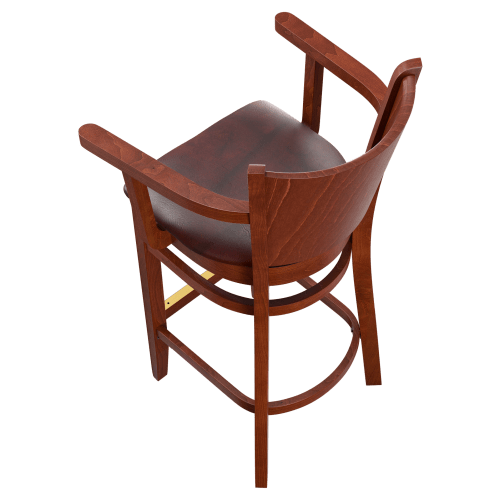 Tiffany Wood Arm Bar Stool