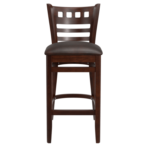 Premium US Made American Back Wood Bar Stool
