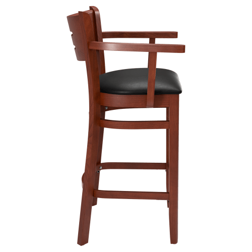 Premium US Made Henry Wood Bar Stool with Arms
