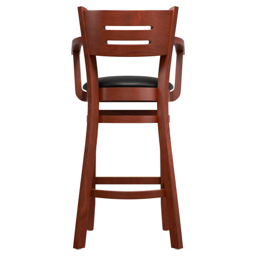 Premium US Made Henry Wood Bar Stool with Arms
