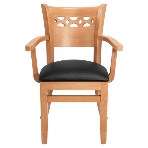 Premium US Made Leonardo Wood Chair With Arms