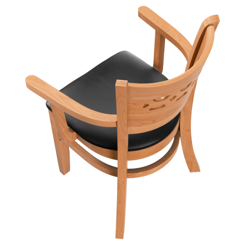 Premium US Made Leonardo Wood Chair With Arms