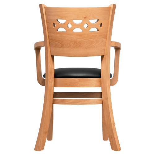 Premium US Made Leonardo Wood Chair With Arms