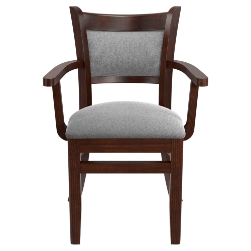 Premium Padded Back Wood Chair with Arms