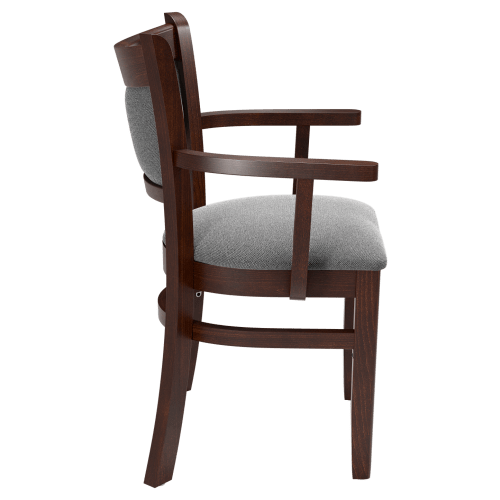 Premium Padded Back Wood Chair with Arms