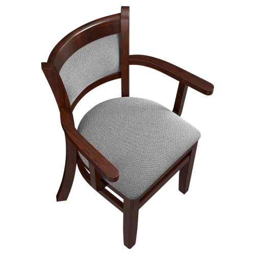 Premium Padded Back Wood Chair with Arms
