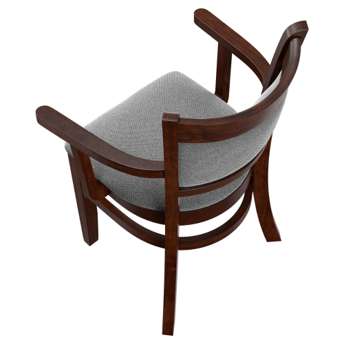 Premium Padded Back Wood Chair with Arms