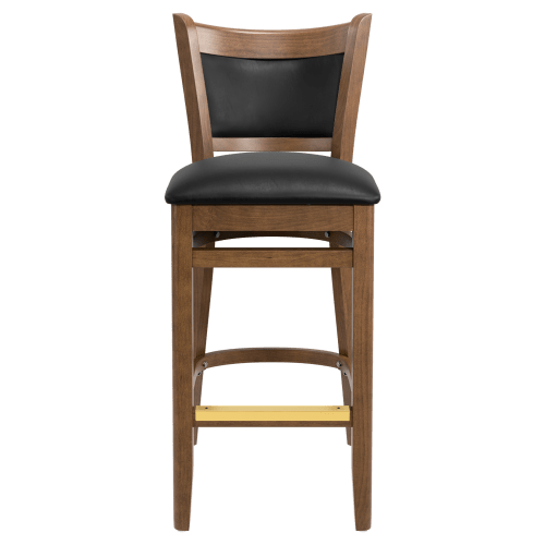 Premium Padded Back Wood Bar Stool