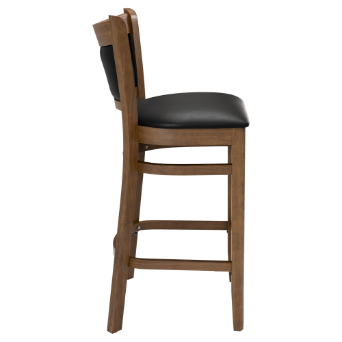 Premium Padded Back Wood Bar Stool